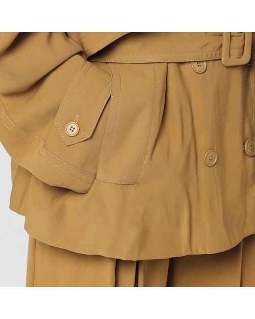 ANDAMANE Green Double-Breasted Overcoat