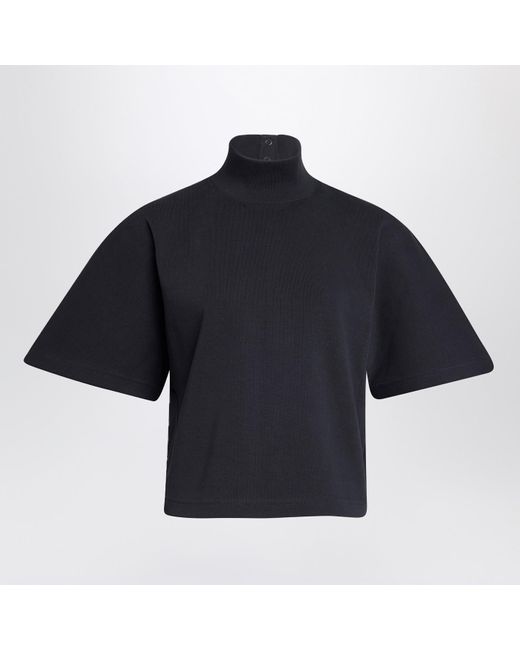 Alaïa Black Cotton Turtleneck Top