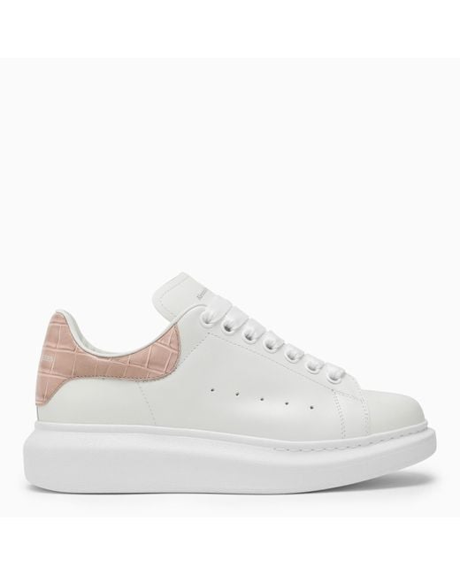 Alexander McQueen White And Camel Oversized Sneakers