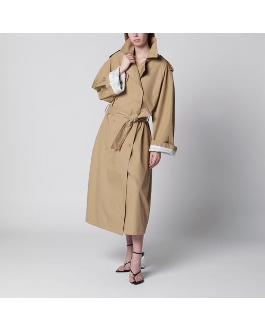 Frankie Shop Natural Riva Trench Coat