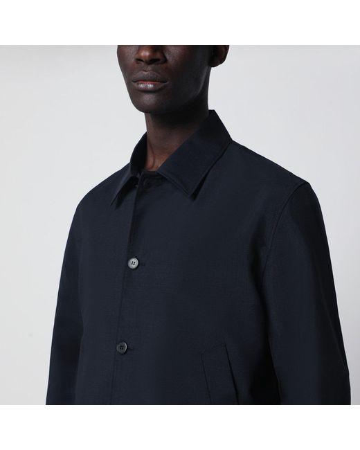 Prada Blue Wool And Mohair Jacket for men