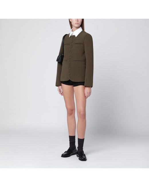 NAMACHEKO Green Moss Wool Blend Jacket