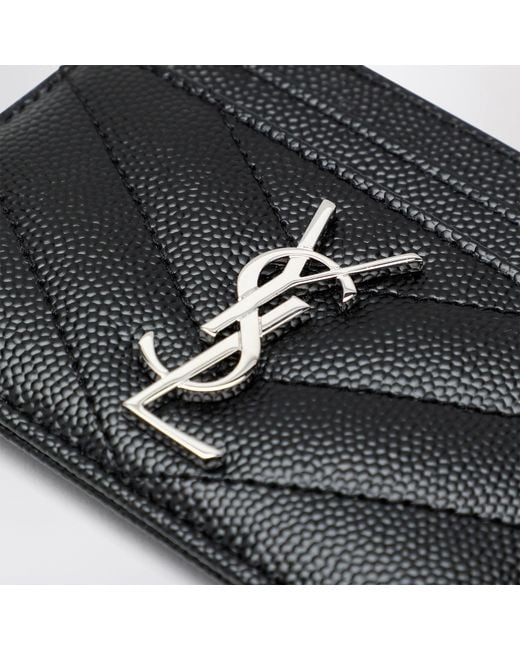 Saint Laurent Black Cassandre Card Holder