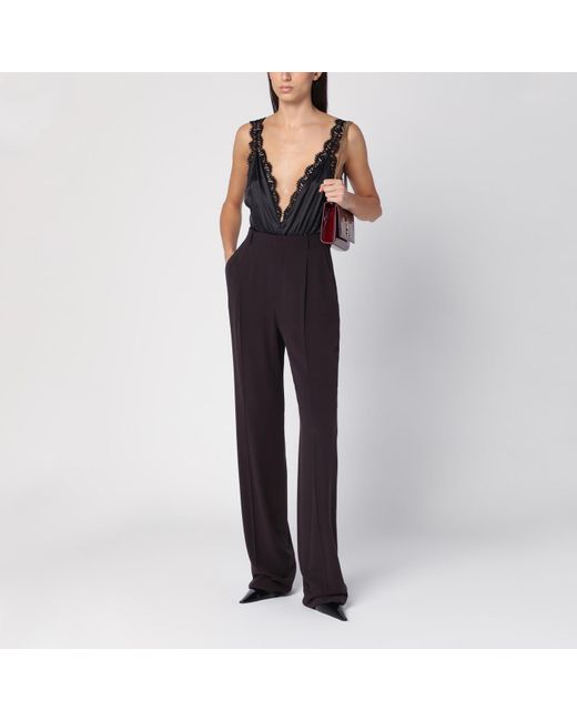 Saint Laurent Black Silk Crêpe Trousers