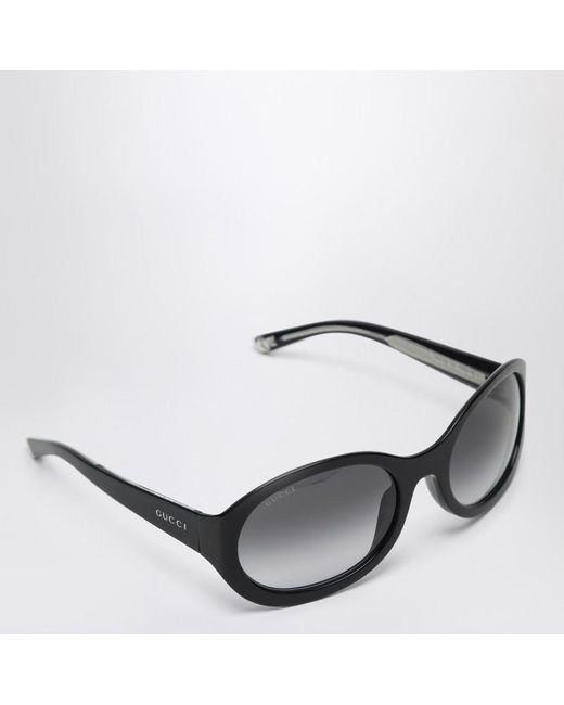 Occhiali da sole rotondi neri di Gucci in Black