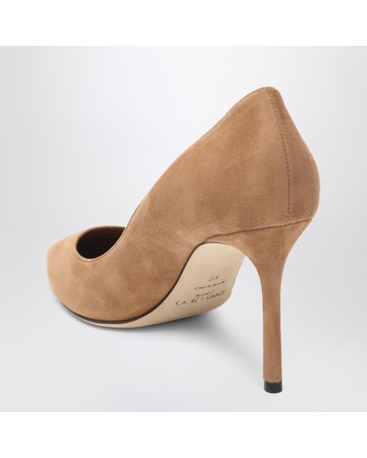 Jimmy Choo Brown Romy 85 Pumps