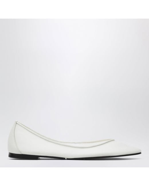 Jacquemus White Pointed Ballerina Flats