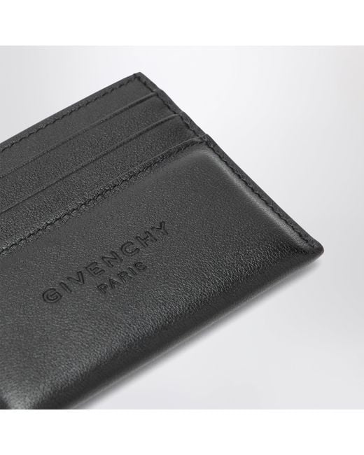 Givenchy Black Leather Card Holder With Logo for men