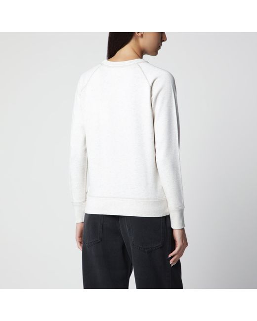 Isabel Marant White Millyny Cotton Sweatshirt With Logo