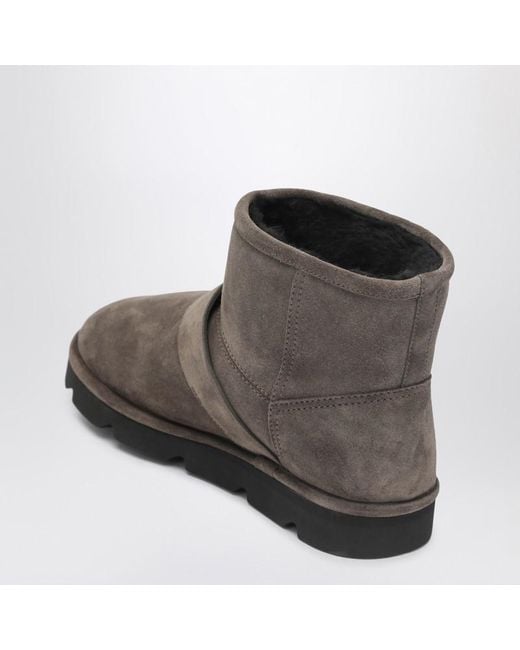 Brunello Cucinelli Brown Stiefel Aus Taubengrauem Wildleder
