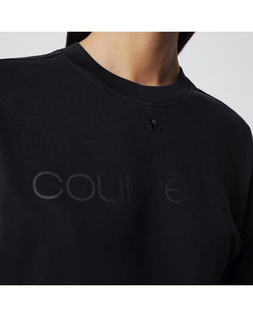 Courreges Black Double-Sleeve T-Shirt