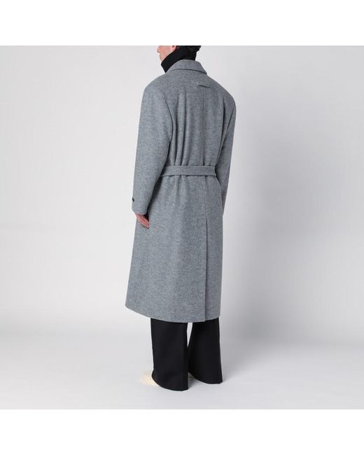 Manteau Croisé Gris En Laine Fear Of God pour homme en coloris Gray