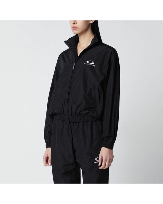 Balenciaga Loop Sports Icon Zip Jacket in Black | Lyst