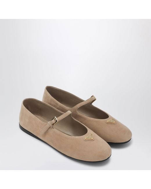 Prada Natural Ballet Flats