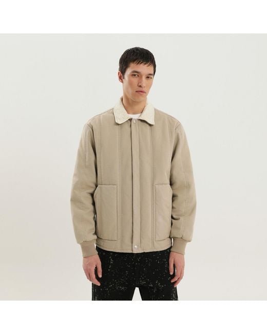 1989 STUDIO Natural Padded Canvas Jacket for men