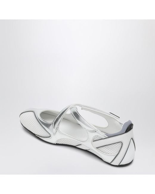 The Attico White Ballerina Flat Floor 01