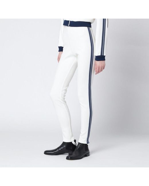 Leggings avorio in tessuto tecnico di Prada in White