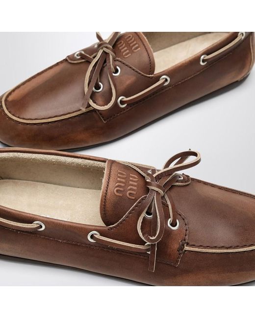 Miu Miu Brown Low Shoes