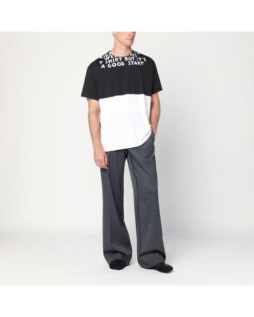 MM6 by Maison Margiela Black Cotton Aids T-Shirt for men