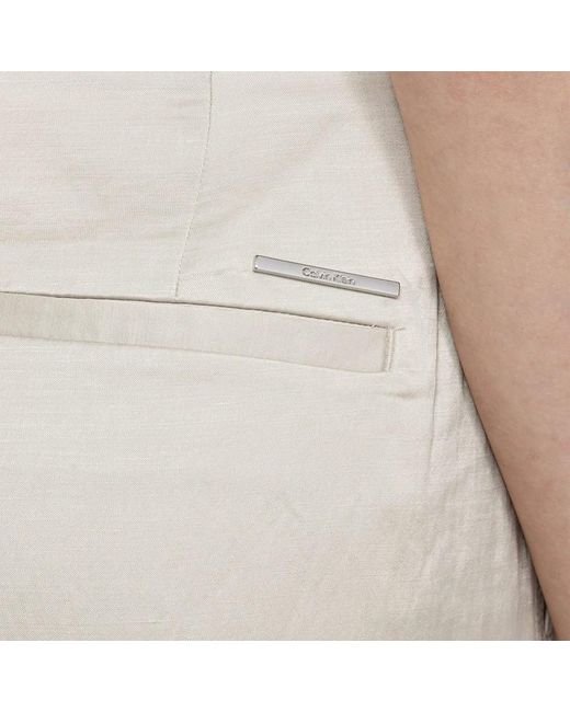 Pantalone beige in misto viscosa di Calvin Klein in Natural