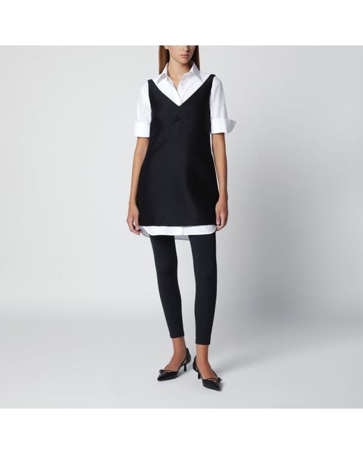 Balenciaga Black Hybrid Chemisier Mini Dress