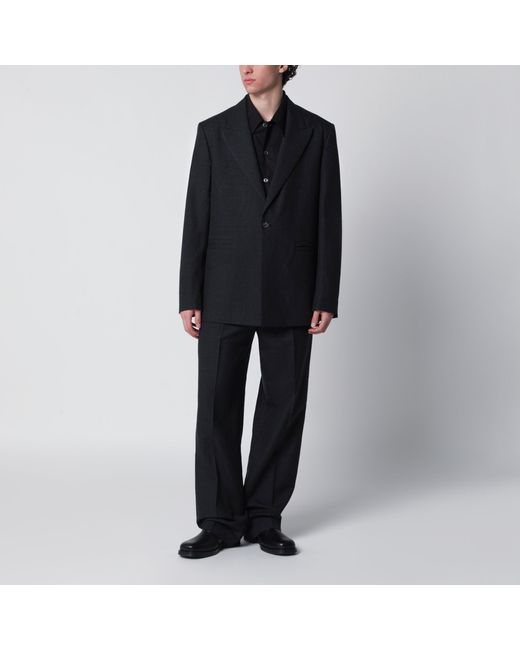 NAMACHEKO Black Single-Breasted Jacket Pattern for men
