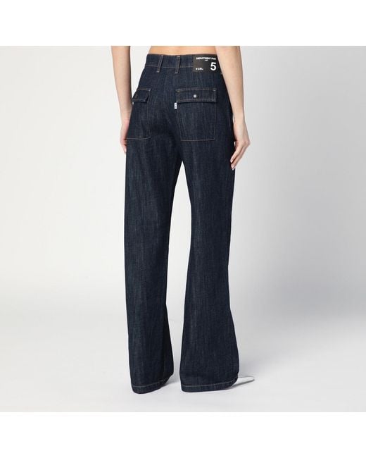 Department 5 Blue Straight-Leg Mouning Dark Jeans