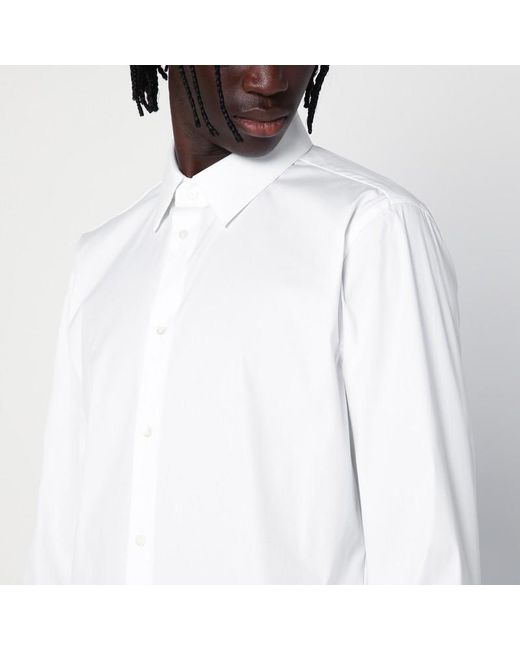 Chemise Blanche En Popeline De Coton Stretch Gucci pour homme en coloris Blanc Lyst