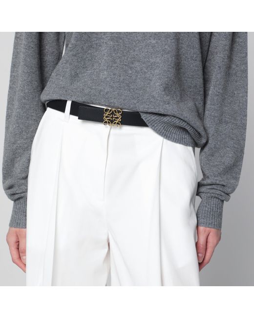 Loewe Black Reversible Anagram Belt