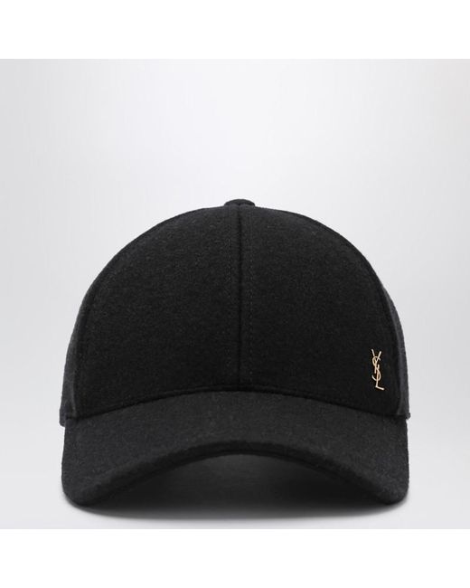 Cappello da baseball ysl di Saint Laurent in Black da Uomo