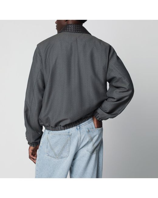 Bottega Veneta Black Striped Wool And Mohair Jacket for men