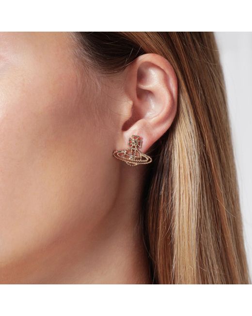 Vivienne Westwood Metallic Orb Logo Earrings