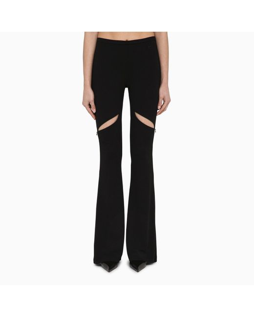 Courreges Black Trousers With Cut Out
