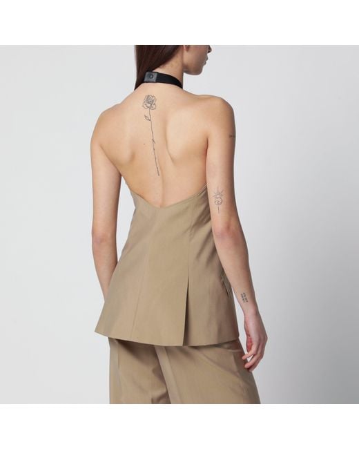 Max Mara Brown Sleeveless Jacket