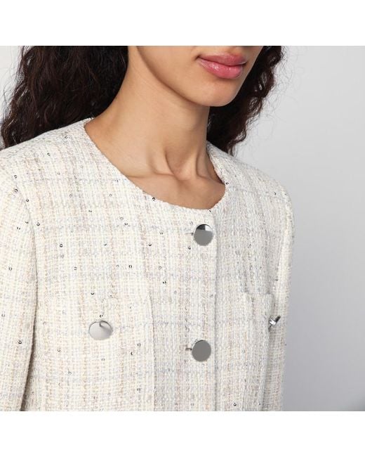 Veste Écru En Tweed Tagliatore en coloris White