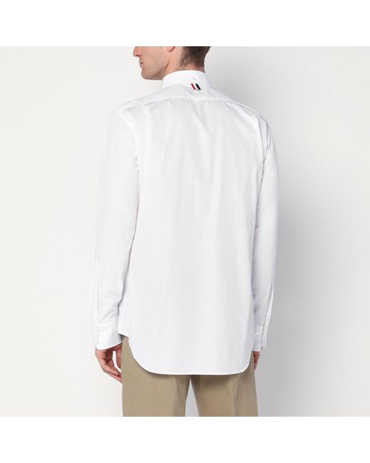 Thom Browne White Button-Down Cotton Shirt for men