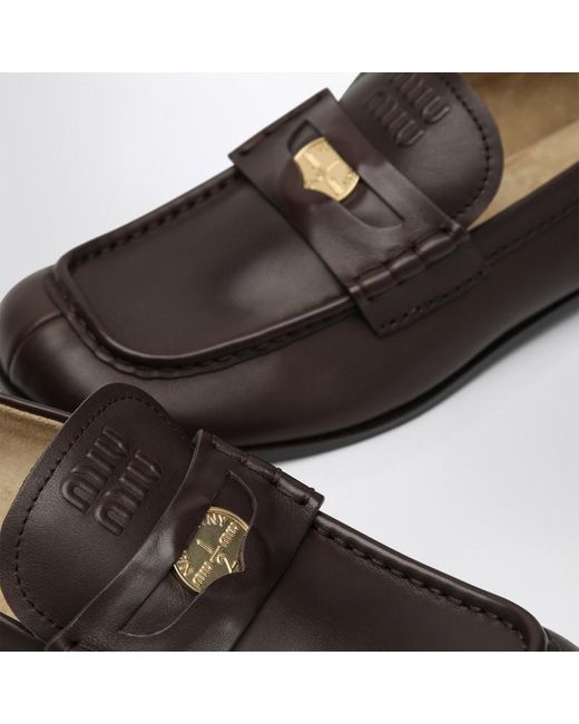 Miu Miu Black Loafer With Penny Detail