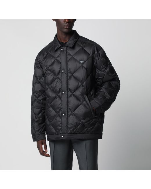 Prada Black Quilted Re-Nylon Jacket for men