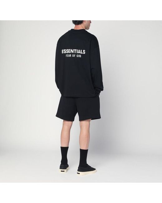 Fear Of God Black Cotton Sweater With Logo for men