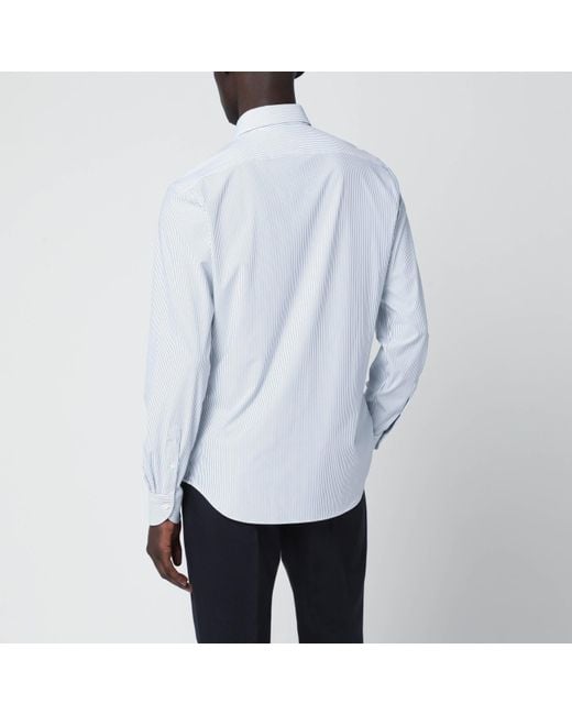 Xacus White Striped Tailor Fit Shirt for men