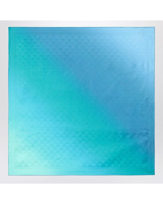 Prada Blue Printed Twill Foulard Style