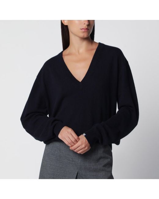 Extreme Cashmere Black Ben Cashmere V-Neck Sweater