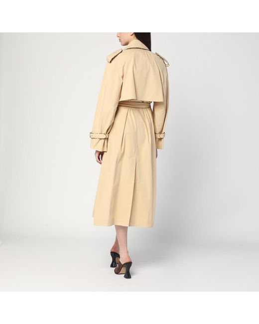 Dries Van Noten Natural Double-Breasted Trench Coat