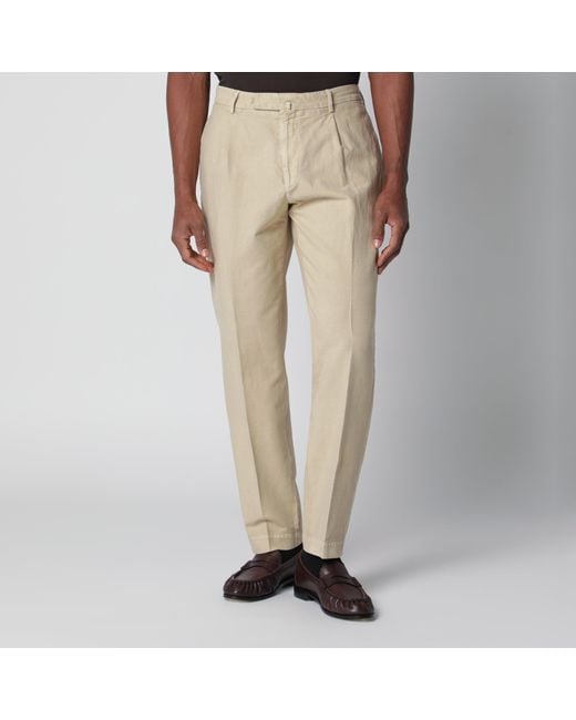 Santaniello Natural Écru Trousers for men