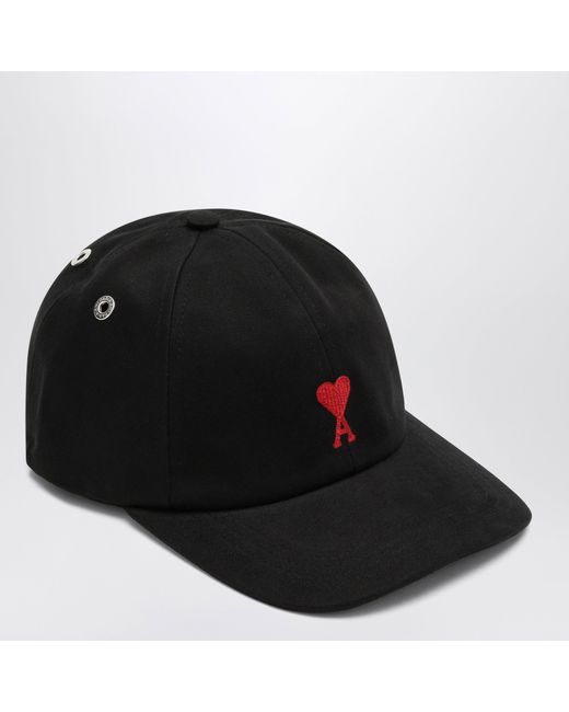 AMI Black Baseball Cap With Logo for men