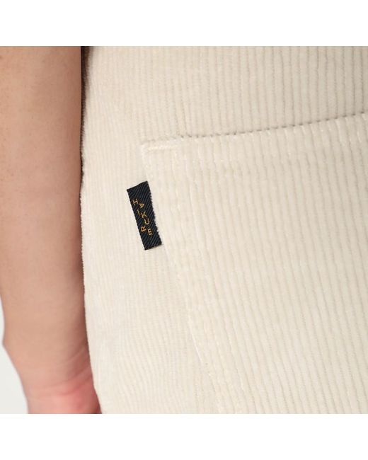 Haikure Natural Weite Écrufarbene Cordhose