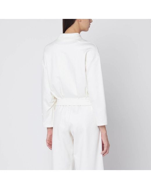 Max Mara White Cropped Sweatshirt