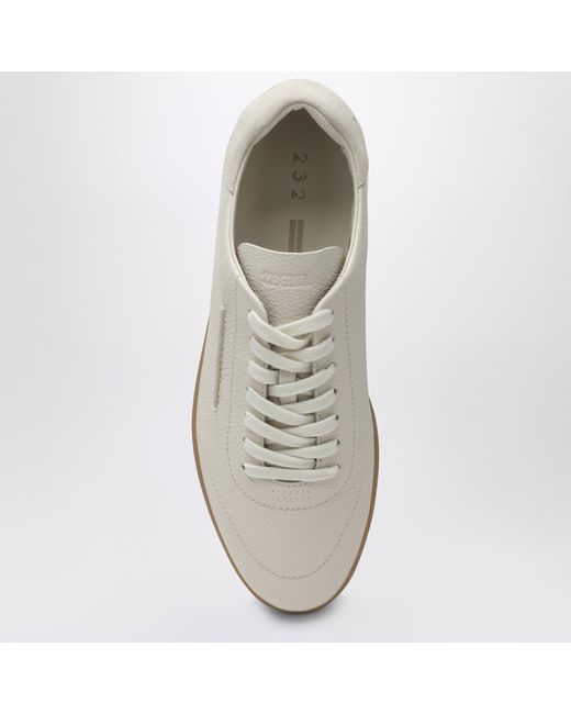 Zegna White 232 Leather Sneakers for men