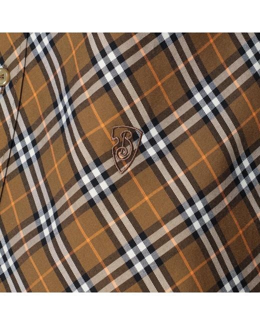 Burberry Brown Oxid-Coloured Check Cotton Shirt