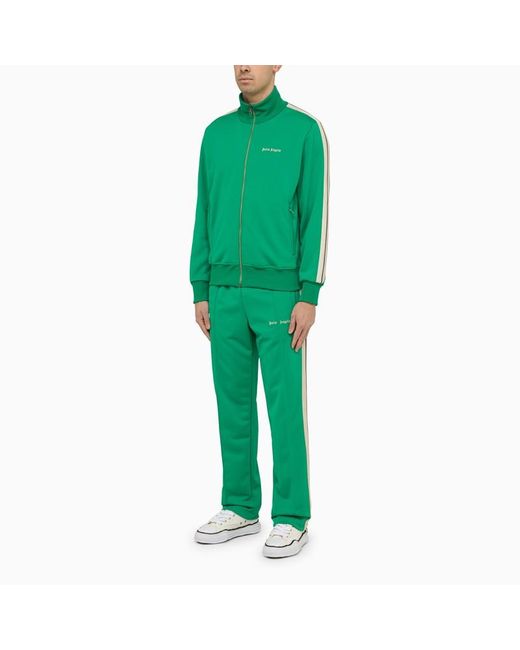 Pantalone jogging con bande di Palm Angels in Green da Uomo